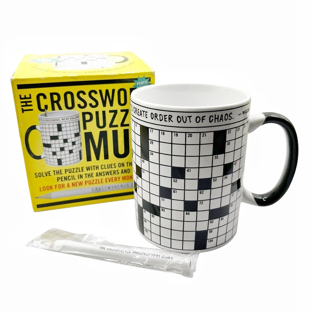 🆕 Unemployed Philosopher’s Guild Crossword Puzzle Mug